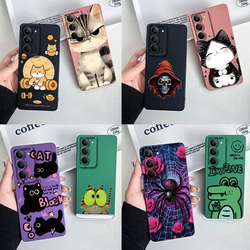 For Oppo Realme 14X 5G Phone Case Realme14x Bumper Soft Silicone Sweet Fashion Painted Bumper for Boys Lovely Printed Back Cover