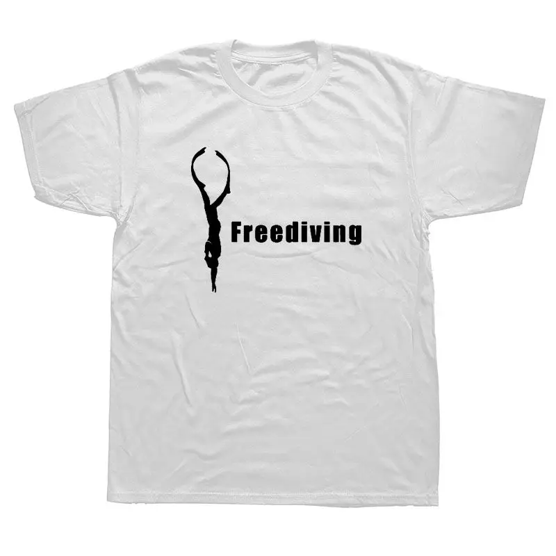 Free Diving Dive Extreme Sports Diver Scuba College Students Young Men and Women Pure Cotton Short Sleeve T-shirt