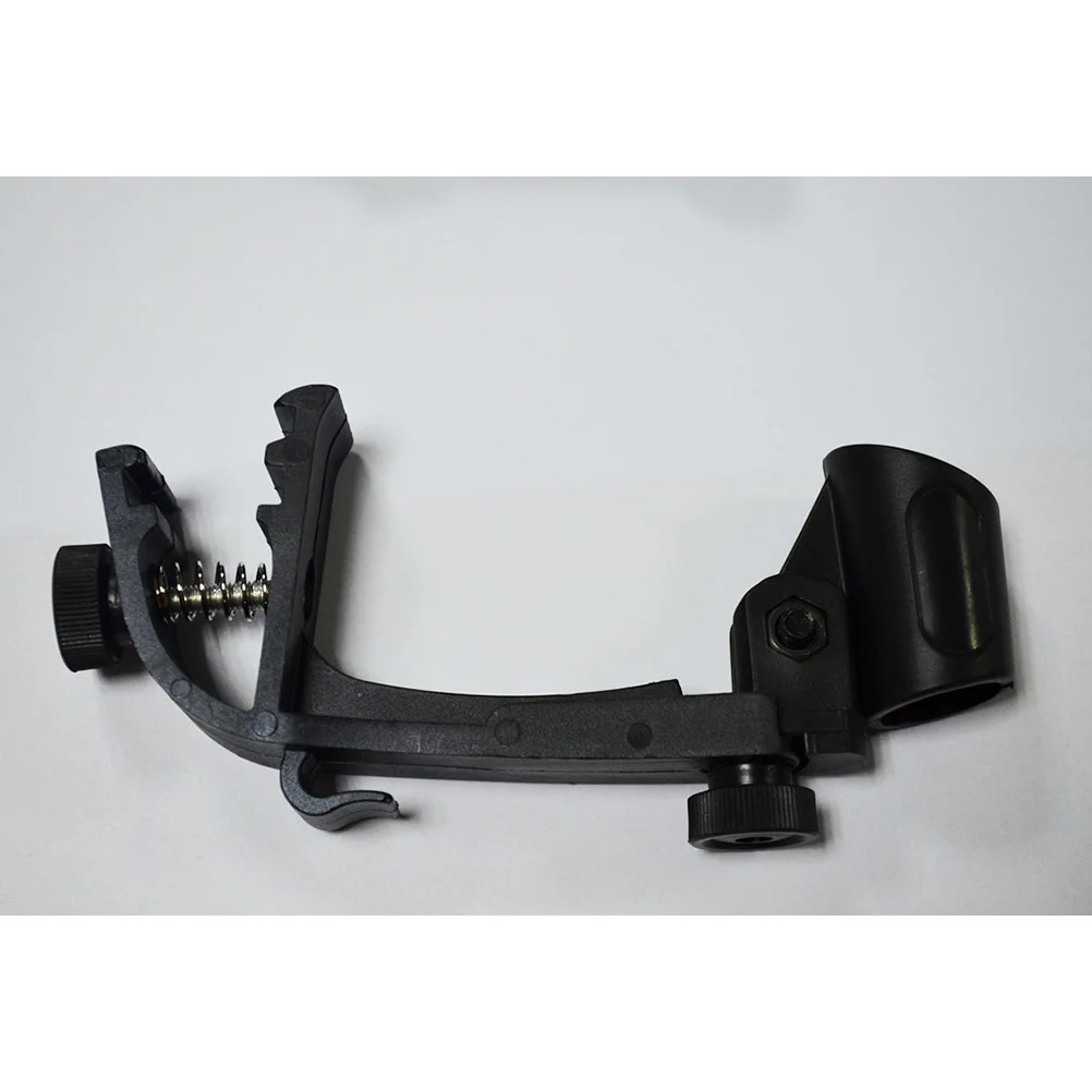 2 قطعة طبلة ميكروفون والعتاد دائم معدن قابل للتعديل كليب المضادة للانزلاق للصدمات الأسود طبل كليب حامل ميكروفون #6