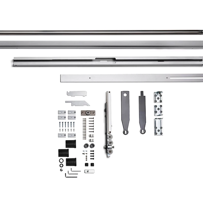 Free Rotation Folding Magic Door Double-Open Push-Pull Slide Rail Revolving Door Heaven And Earth Shaft Hanging Pulley