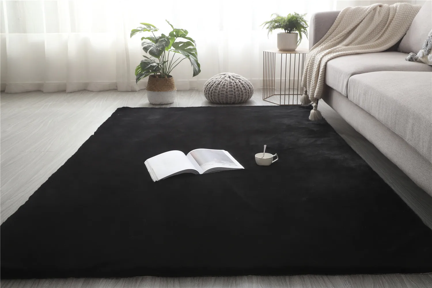 Super Soft Faux Rabbit Fur Rug Faux Rabbit Fur Rug Fluffy Faux Sheepskin Area Rugs Carpets for Living Room Kids Room Nursery Rug