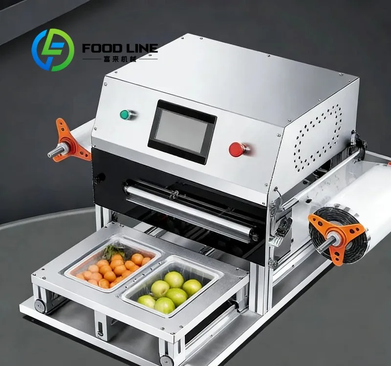 Automatic Modified Atmosphere Packaging Machine Food Box Sealing Machine Industrial Electric 220V Plastic Box Machine
