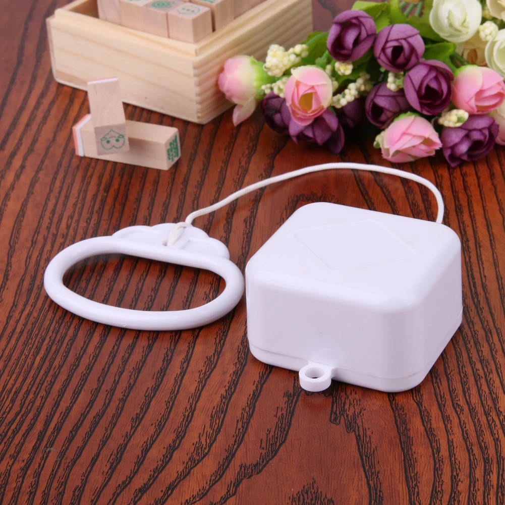 Muziekdoos met trekkoord, waterdichte plastic muziekdoos met klassiek slaapliedje, mechanisch opwindsysteem voor kinderen