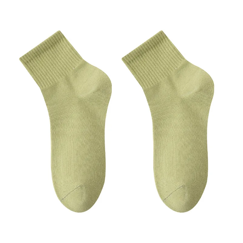 Women's high school socks, pure cotton socks, odor resistant and sweat absorbing, all cotton socks, sports boneless socks