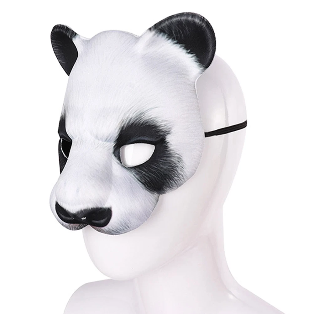 Maska Panda Cosplay Rekwizyt Zwierzę Halloween Nakrycie Głowy Dekoracja Urocza Maskarada Eva