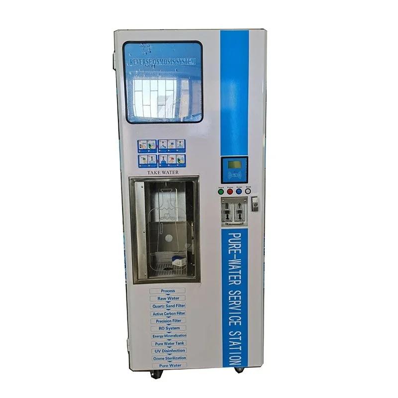 Hot Sales OEM Model 800GPD Pure Water Vending Machine Washing Function Commercial Water Refill Vending Machine