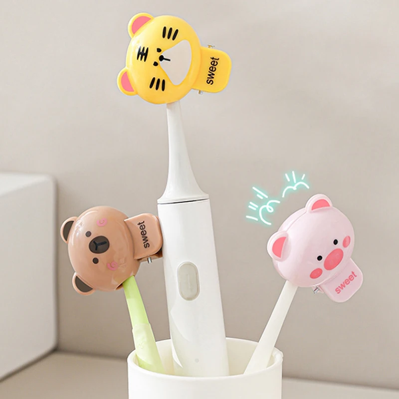 1/2/4pcs Animals Toothbrush Head Cover Clips Capibara Portable Electric Toothbrush Dustproof Head Protector Cap Household Travel