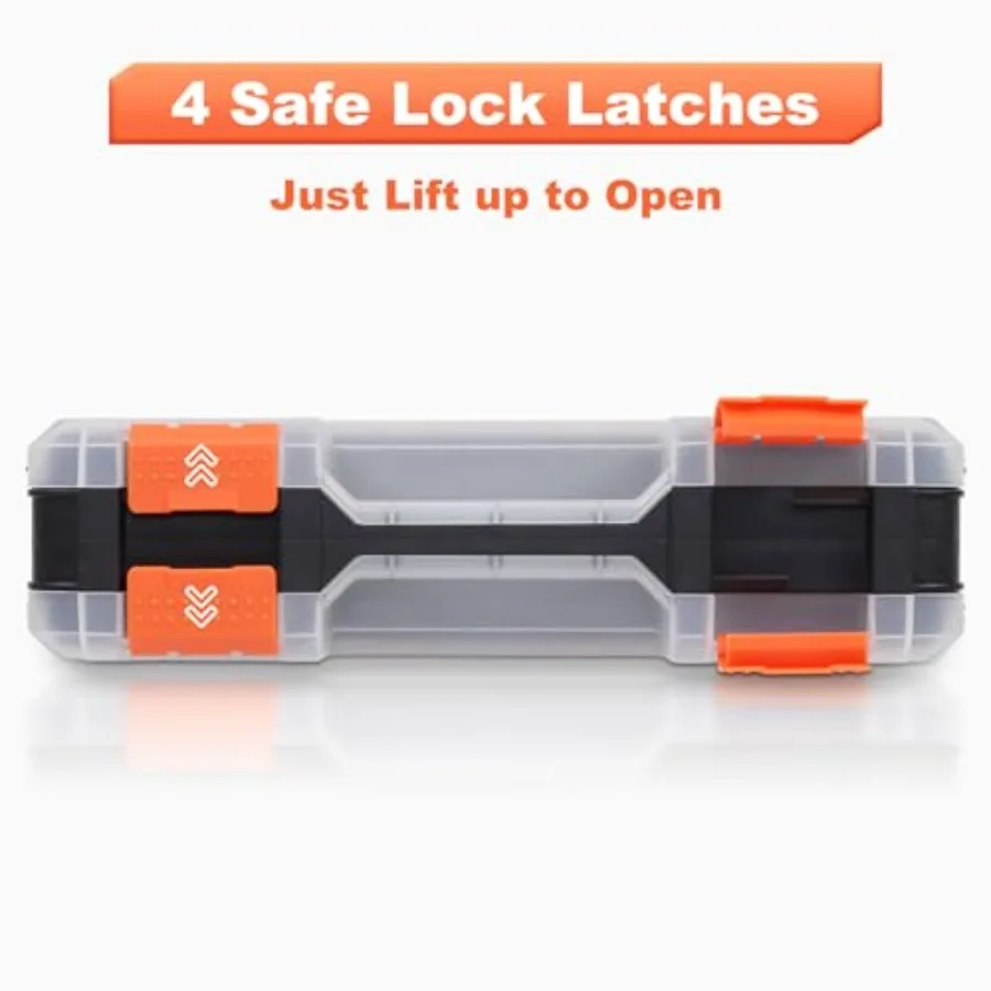 Kleinteiliger Organizer mit 34 Fächern, doppelseitiges Design zur effizienten Aufbewahrung von Hardware, Schrauben, Bolzen, Nägeln, Muttern, Perlen a