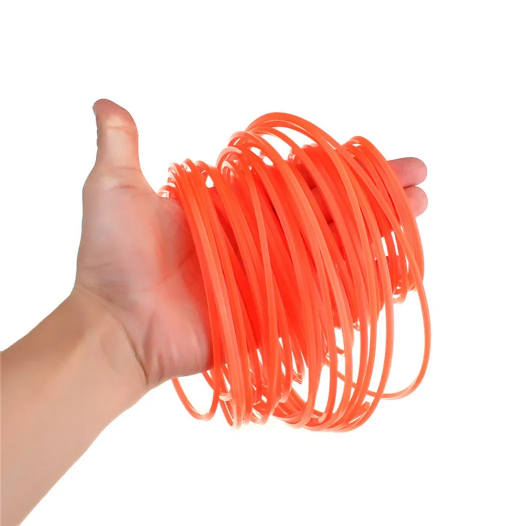 Imagem -03 - Linha de Cabo Aparador para Stihl Escova Quadrada Garden Tool Parts Laranja 27 mm 50m