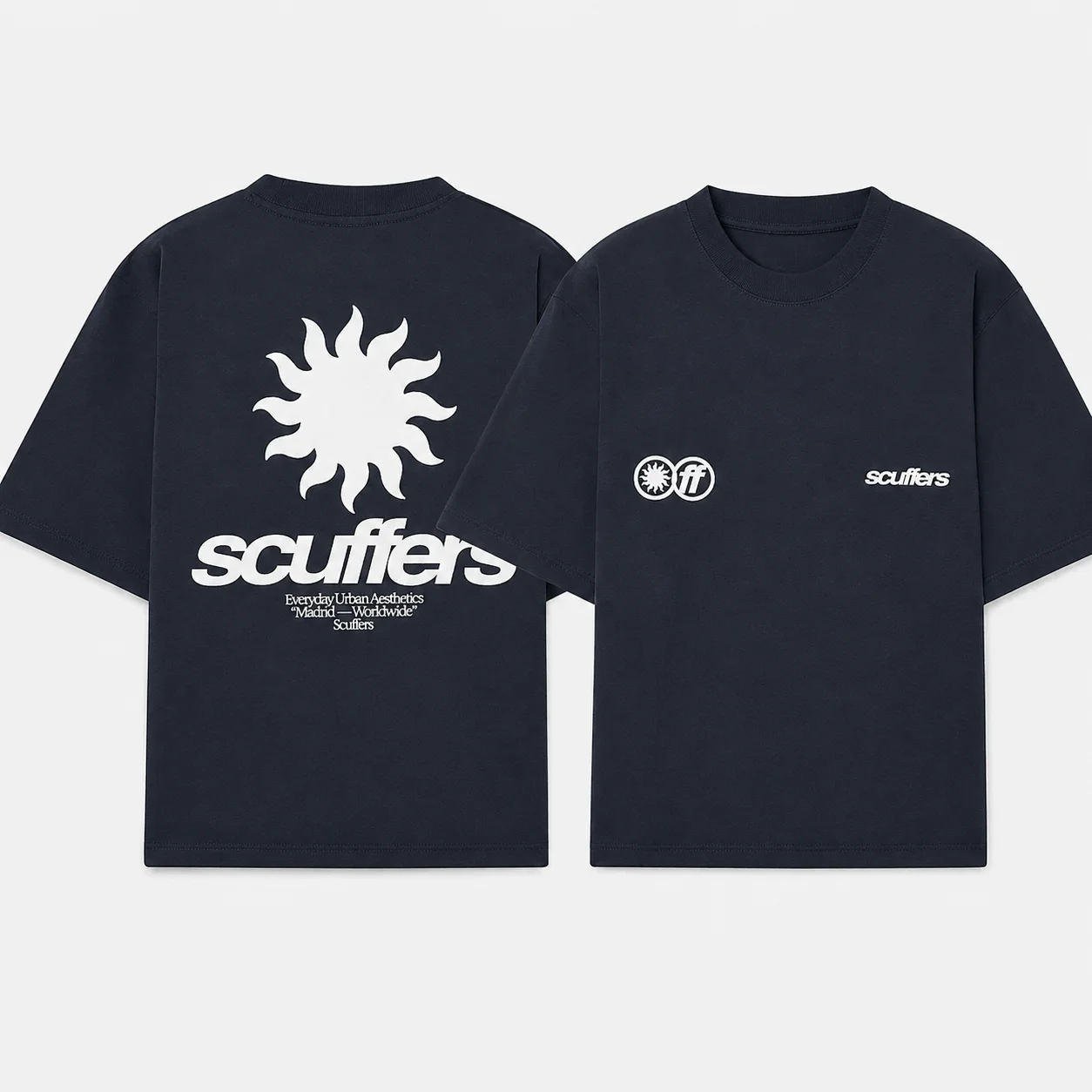 Spanisches Niche-Streetwear-T-Shirt mit Sonnen-Logo, doppelseitig bedruckt, Unisex, locker geschnitten, Oversized, Harajuku-Streetwear, Baumwolle, Sommer-Grafik-T-Shirt – Detail 16