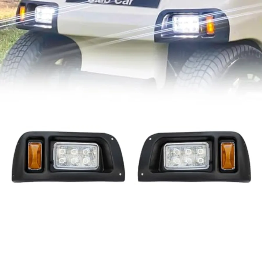 

Комплект светодиодных фар для гольф-кара, совместимый с Club Car DS 1993 года и новее, для пассажирской и водительской стороны, замена 12В фар, комплект в сборе