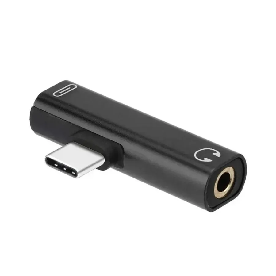 Noise Cancelling 3.5mm to USB C Audio Adapter with Call Line for Huawei Xiaomi Phone Aux Headphone Converter