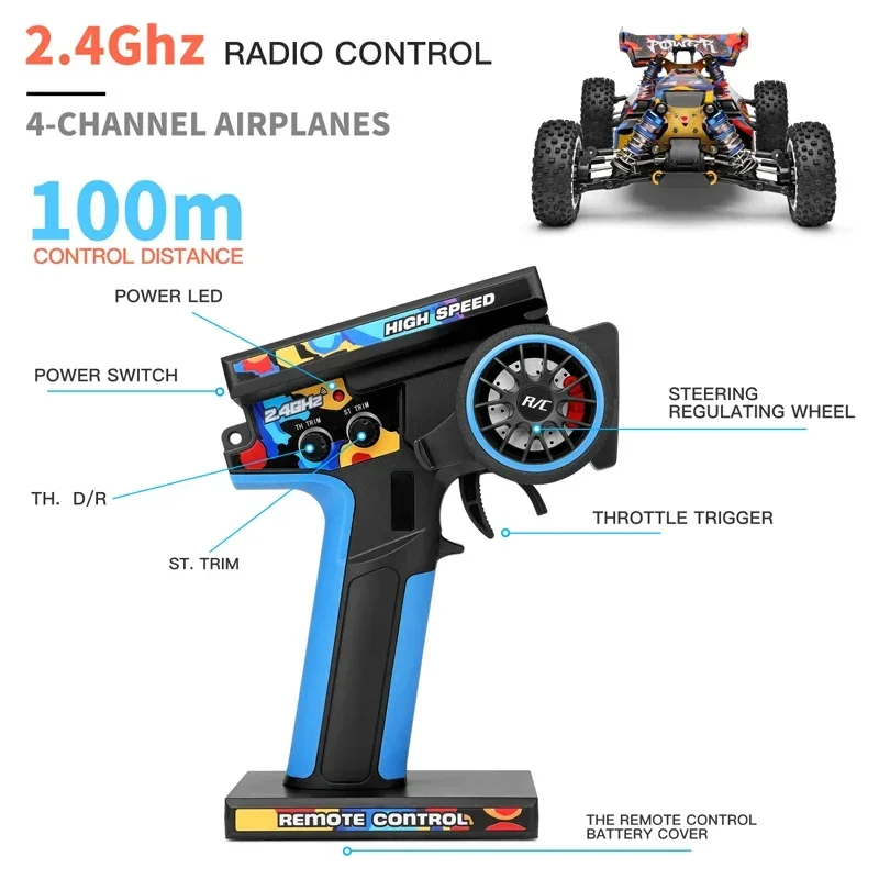 WLtoys 124007   75 กม./ชม.4WD RC รถ Professional Racing รีโมทคอนโทรลรถยนต์ความเร็วสูง Drift รถบรรทุกมอนสเตอร์ของเล่นเด็กสําหรับชาย