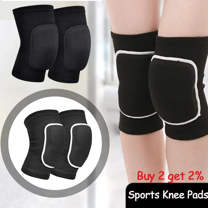 Elastic Sports Compression Knee Pads Knee Protector Thickened Sponge Support for Dancing roller volleyball Training Knees Brace