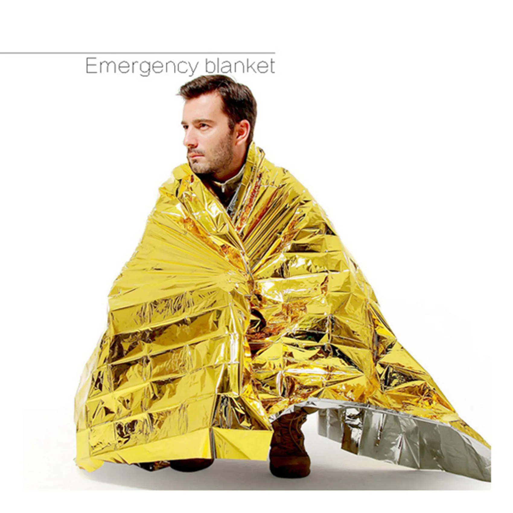 

【STOCK】3X Emergency Blanket Outdoor Emergency Blanket Thermal Blanket Sunscreen Blanket To Keep Human Body Warm