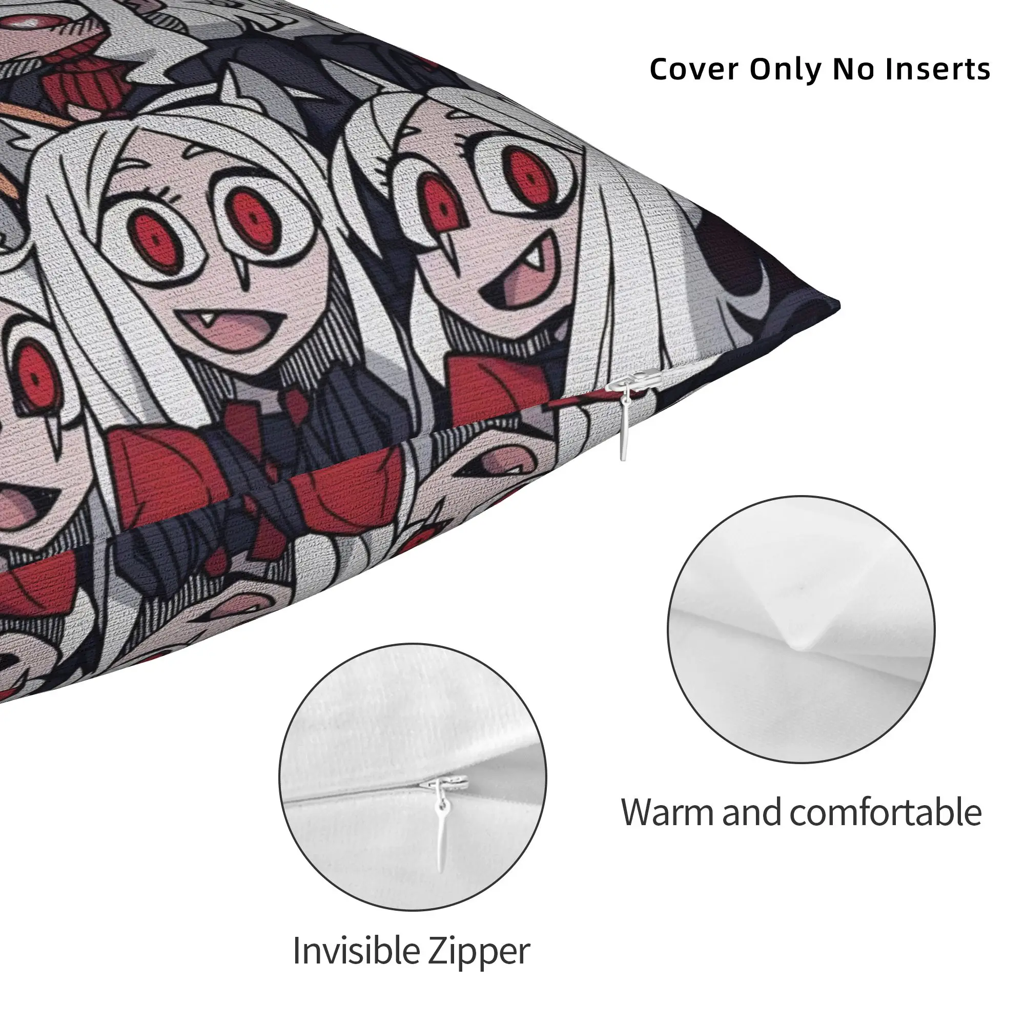Soft Helltakers Lucifers Cerberus Game Pillowcase Polyester Cushion Cover Decorations Anime Throw Pillow Case Cover Home Square