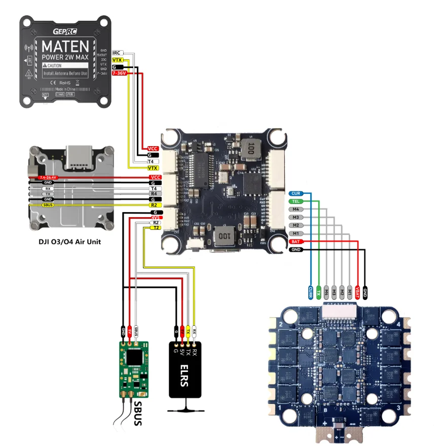 

F405 V3 BLS 50A 30x30 FC&ESC Stack BlackBox 5V Dual BEC 20X20mm 3-6S LIPO for RC FPV Drone Quadcopter Flight Controller