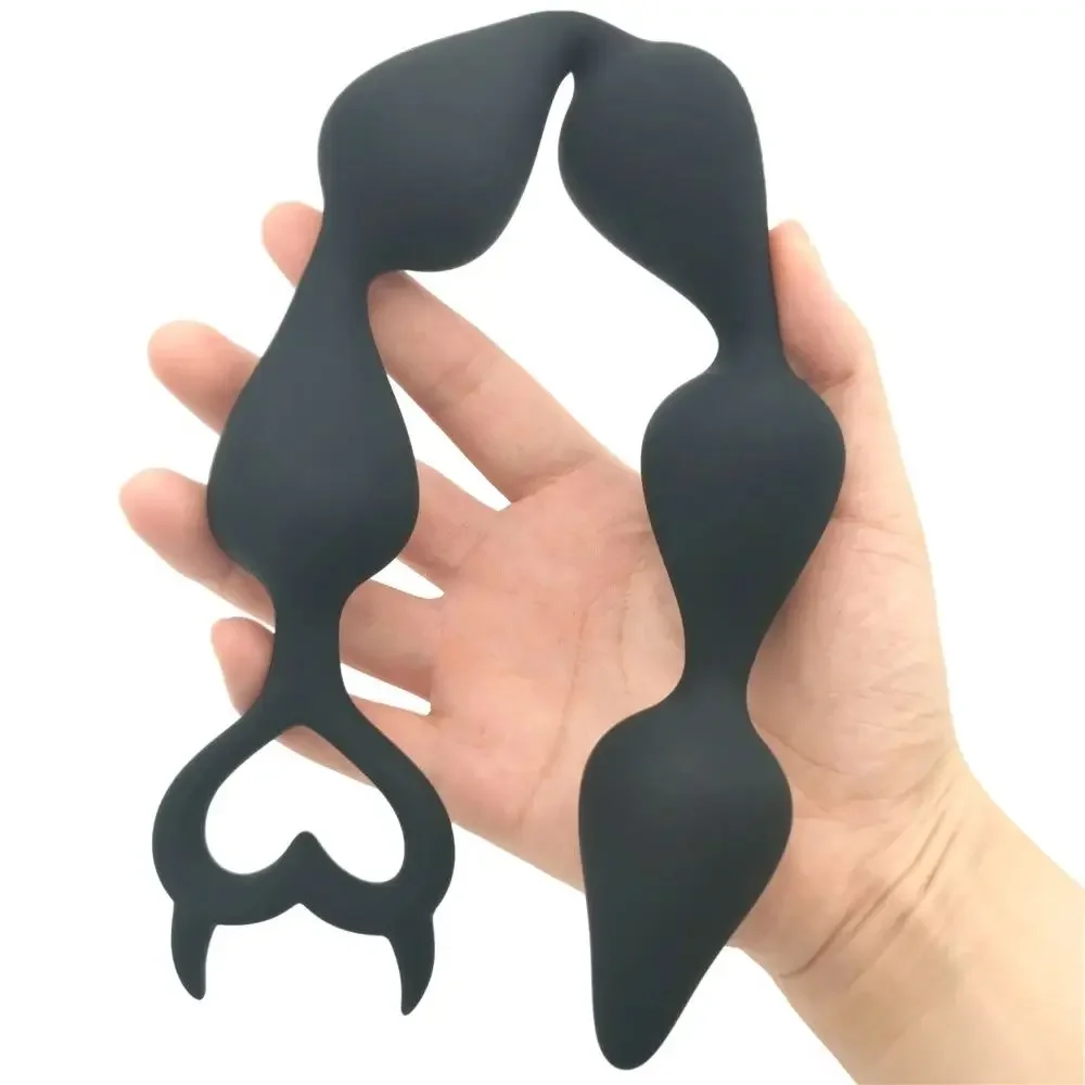 Маленькие анальные шарики, длинная Анальная пробка, силиконовые анальные секс-игрушки для женщин и мужчин, массажер простаты, анальный расширитель, продукт секса для начинающих