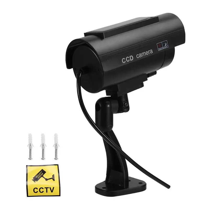 

ABKN-Simulation Solar Camera Outdoor Surveillance Simulation Fake Camera Dummy Cam With LED Light