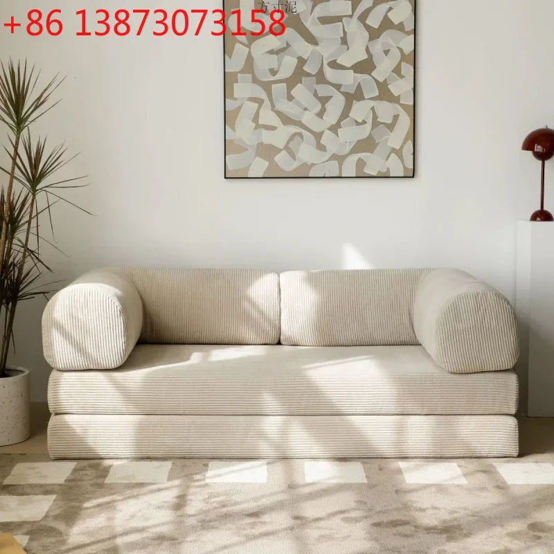 Sofa bed living room small apartment medieval retro American removable and washable module lazy sofa bed