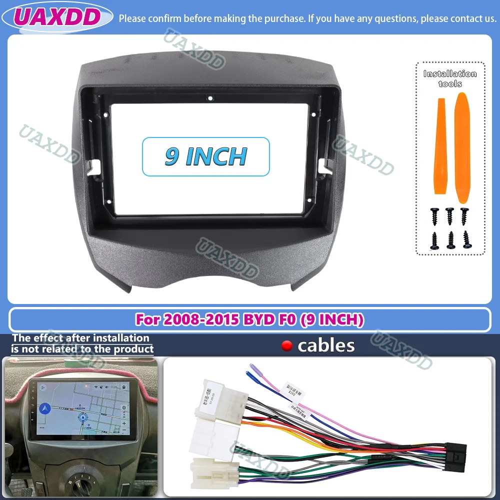 

9 Inch For BYD F0 2008-2015 Car Radio Stereo Android MP5 WIFI GPS Player 2 Din Head Unit Panel Fascia Dash Frame adapter Kit DVD