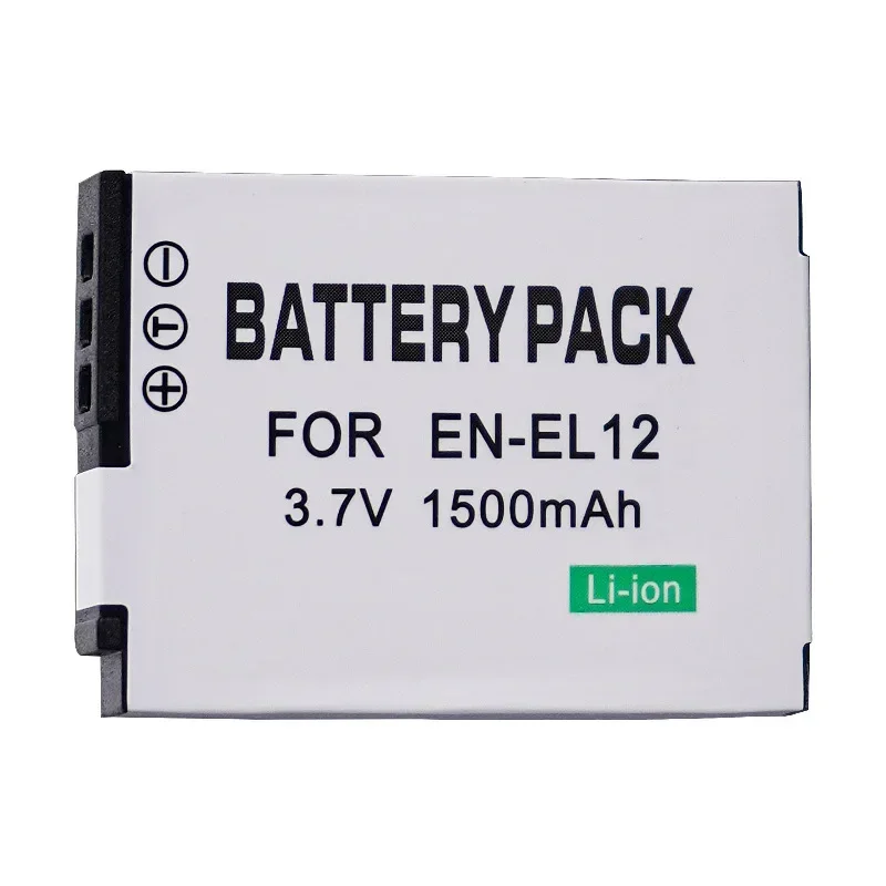 1500mAh 3.7V EN-EL12 Camera Battery Suitable for Nikon P300 P330 P340 S9100 S8200 S9500 S630