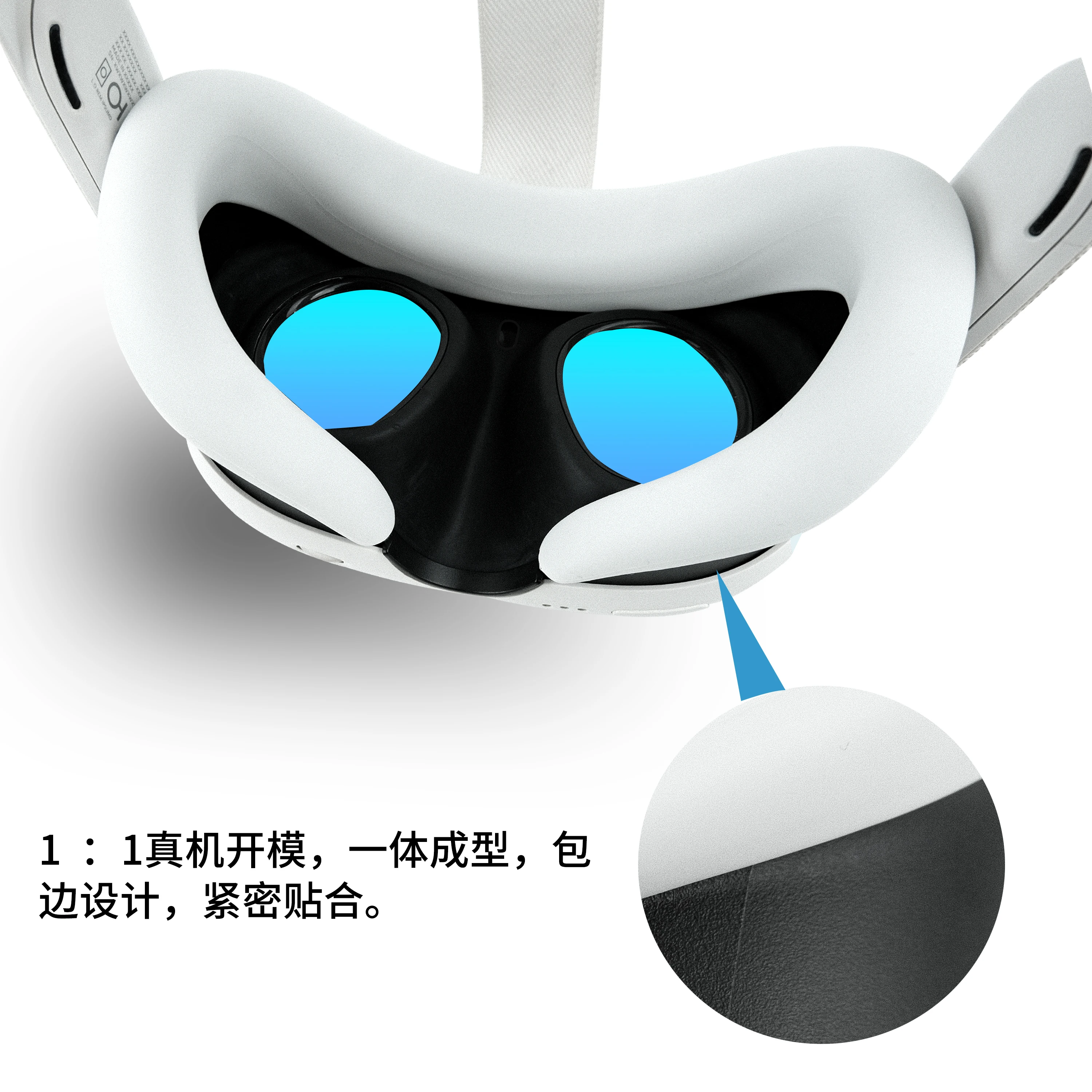 ل ميتا كويست 3 غطاء من السيليكون استبدال وسادة الوجه غطاء العين مكافحة العرق قناع غطاء نظارات الواقع الافتراضي ل كوة كويست 3 اكسسوارات