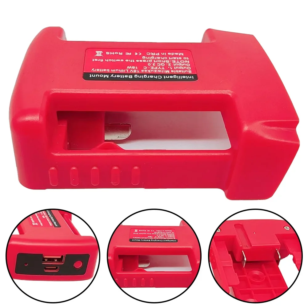USB Charger Adapter For  18V Battery With TypeC Fast Charging Interface Charging Interface Tool Batteries Adapter Lightweight