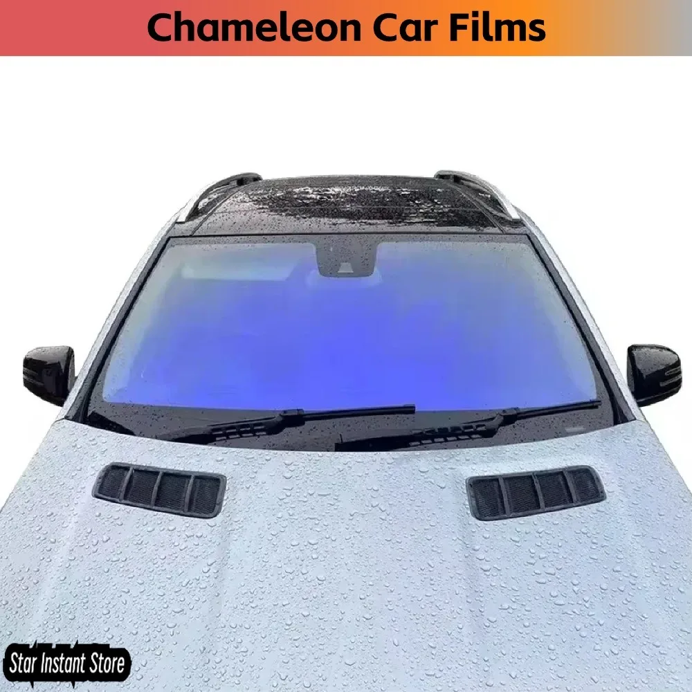 

Blue Purple Chameleon Window Tint Film 60% VLT 2Mil, High Heat Rejection for Car Windshield, 1.52x15m Roll 6099 Series