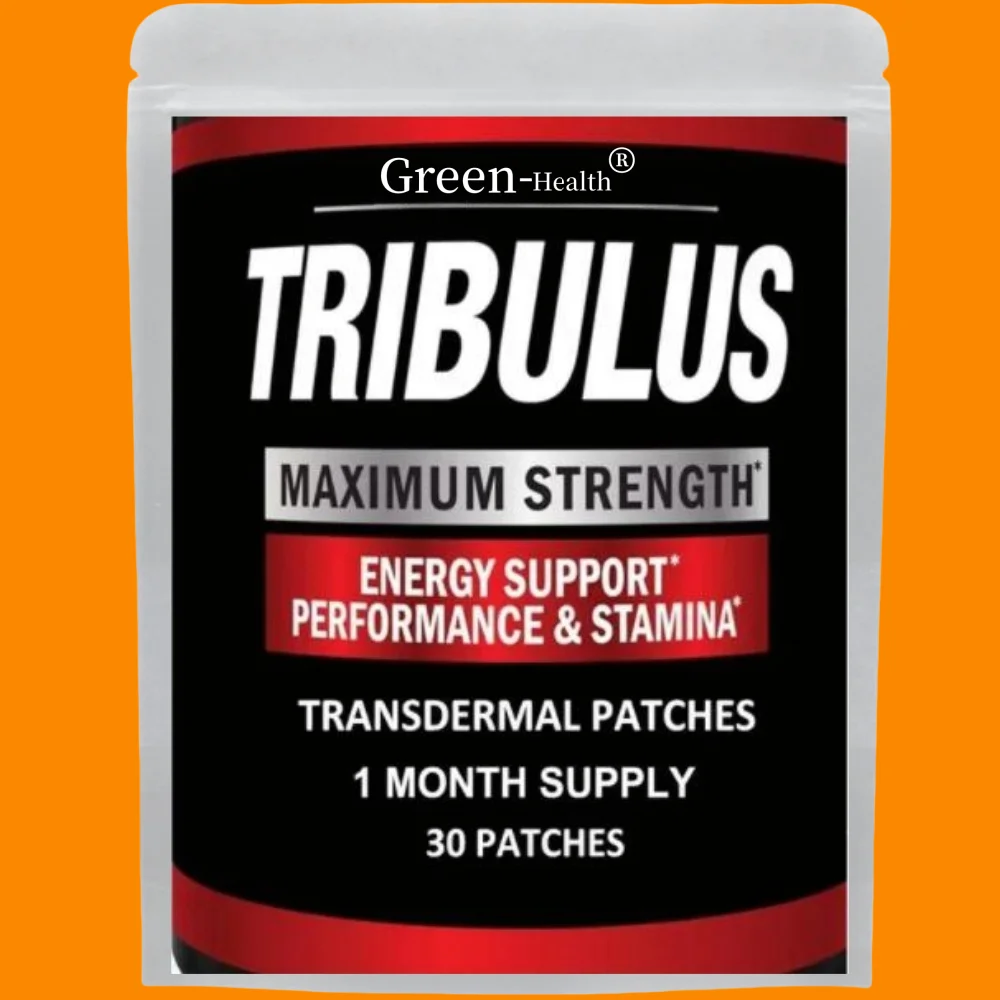 Tribulus Terrestris Extract Transdermal Patches Energy Booster with Estrogen Blocker 30 Patches One Month Supply