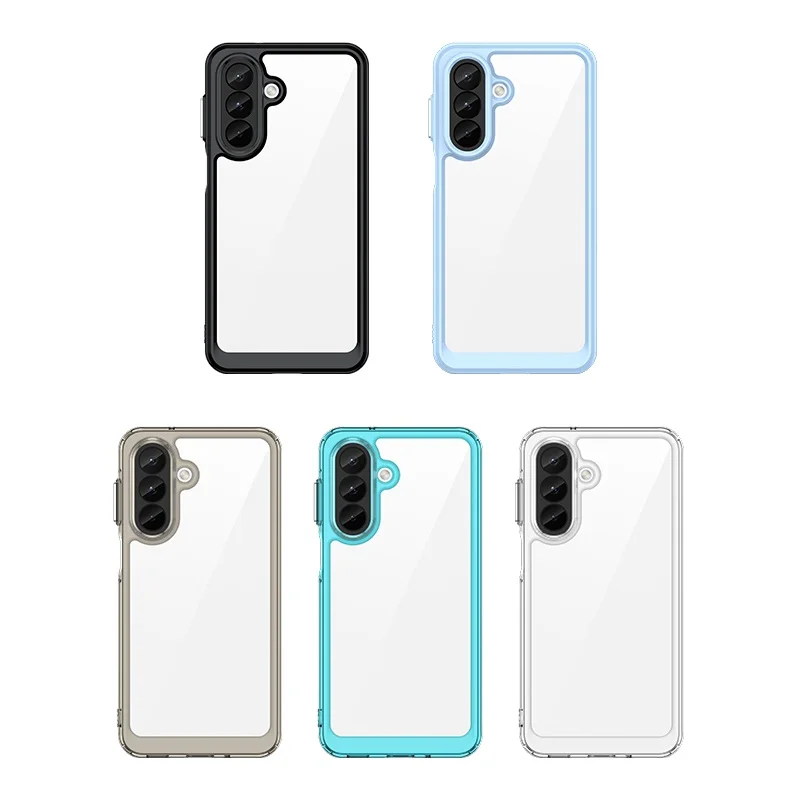 For Samsung A27 Case Cover Samsung Galaxy A27 A 27 Capas New Shockproof Colour Frame Phone Bumper Transparent Clear Samsung A37