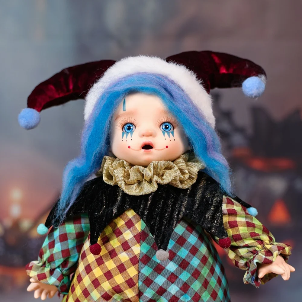 ตุ๊กตาพอร์ซเลนเหมือนจริง Cloveray ขนาด 14 นิ้ว ตุ๊กตาตัวตลกเซรามิกน่ารัก ตุ๊กตาเซรามิกคุณภาพสูง งานศิลปะสะสม