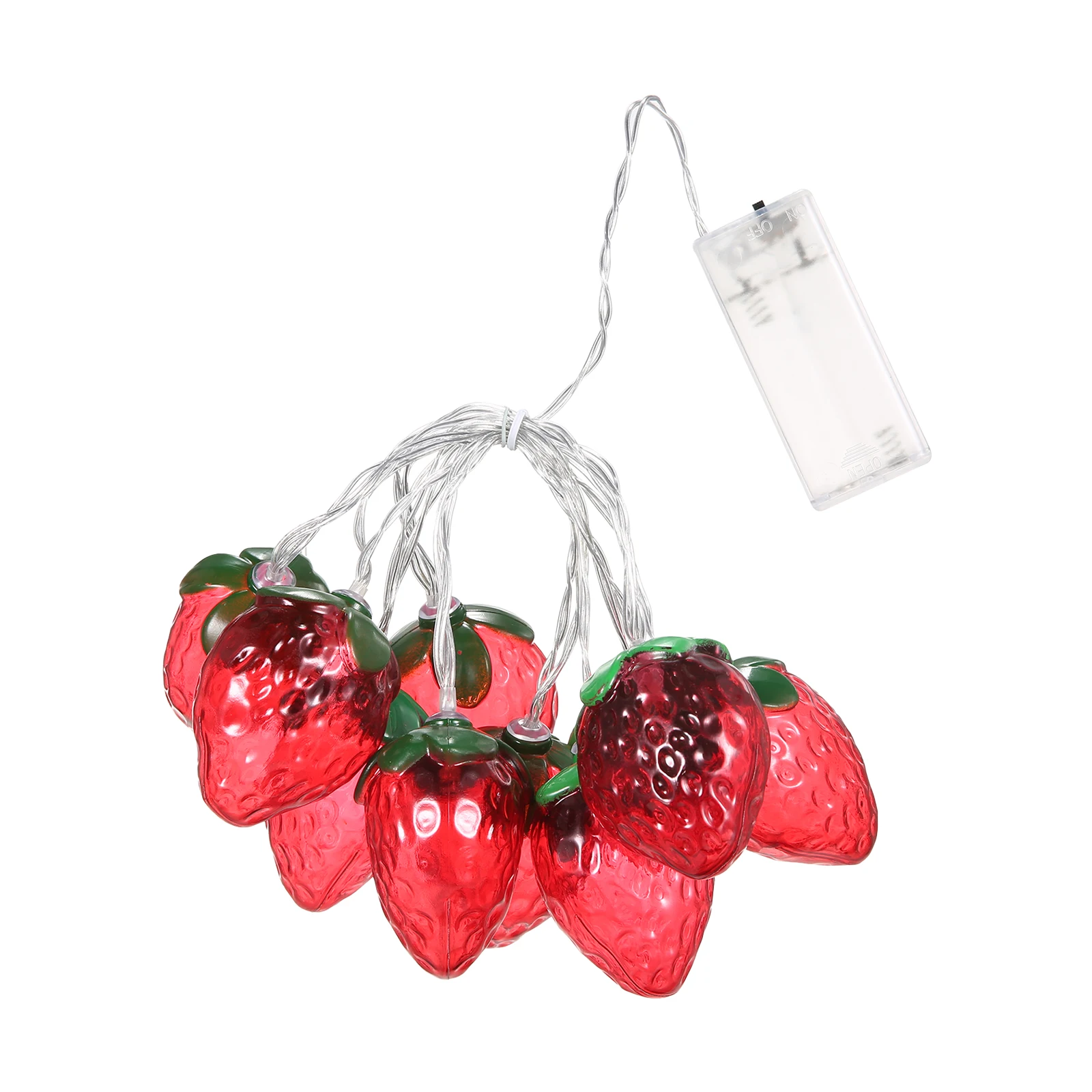 6.5FT 10LED Strawberry String Lights Christmas Decorative Fairy Lights LED Hanging Lights Always On Light Mode for Easter Party