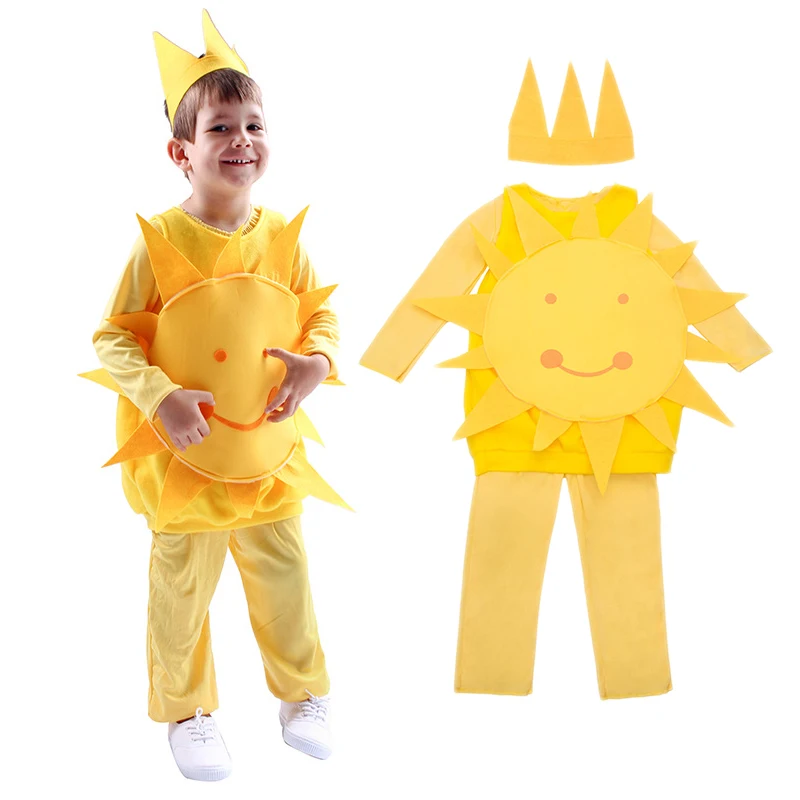

Sun Cosplay Costumes For Kids Boys Girls Halloween Costumes Sunflower Cosplay School Performance Show 2024