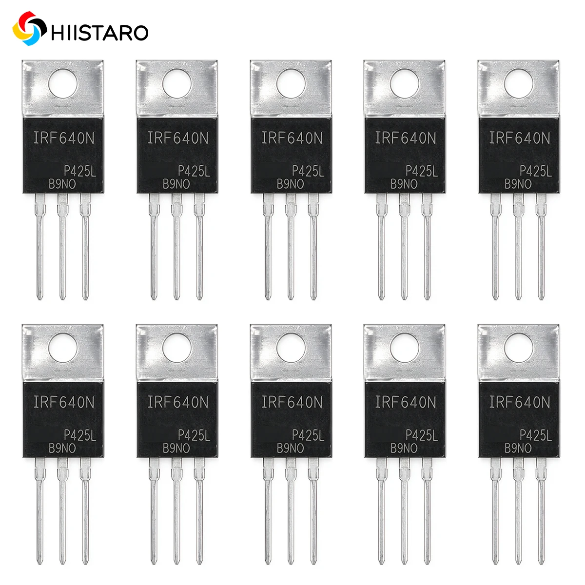 20Pcs IRF640N N-Channel MOSFET Transistor, TO-220 Package 200V 18A Power Field Effect Tube for DIY Electronic Circuit Switch