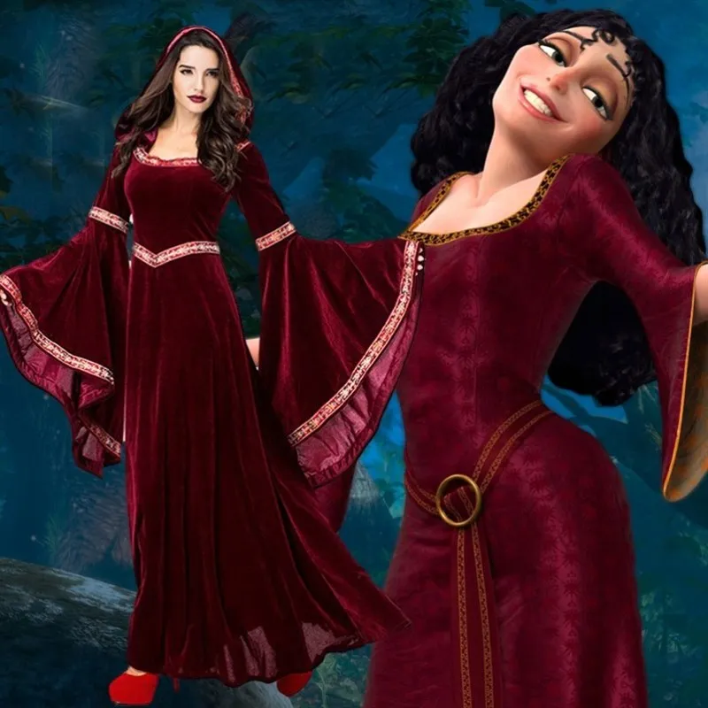 

Костюм принцессы с длинными волосами, костюм ведьмы Коры, традиционный китайский костюм для сценических выступлений, женский