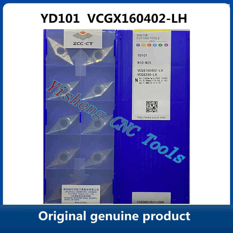 Imagem -03 - Original Zcc ct Ybg102 Vcgx160402-lh Ybg202 Yd101 10 Peças Inserções de Carboneto Cnc Torneamento Ferramenta Torno Cortador Ferramentas