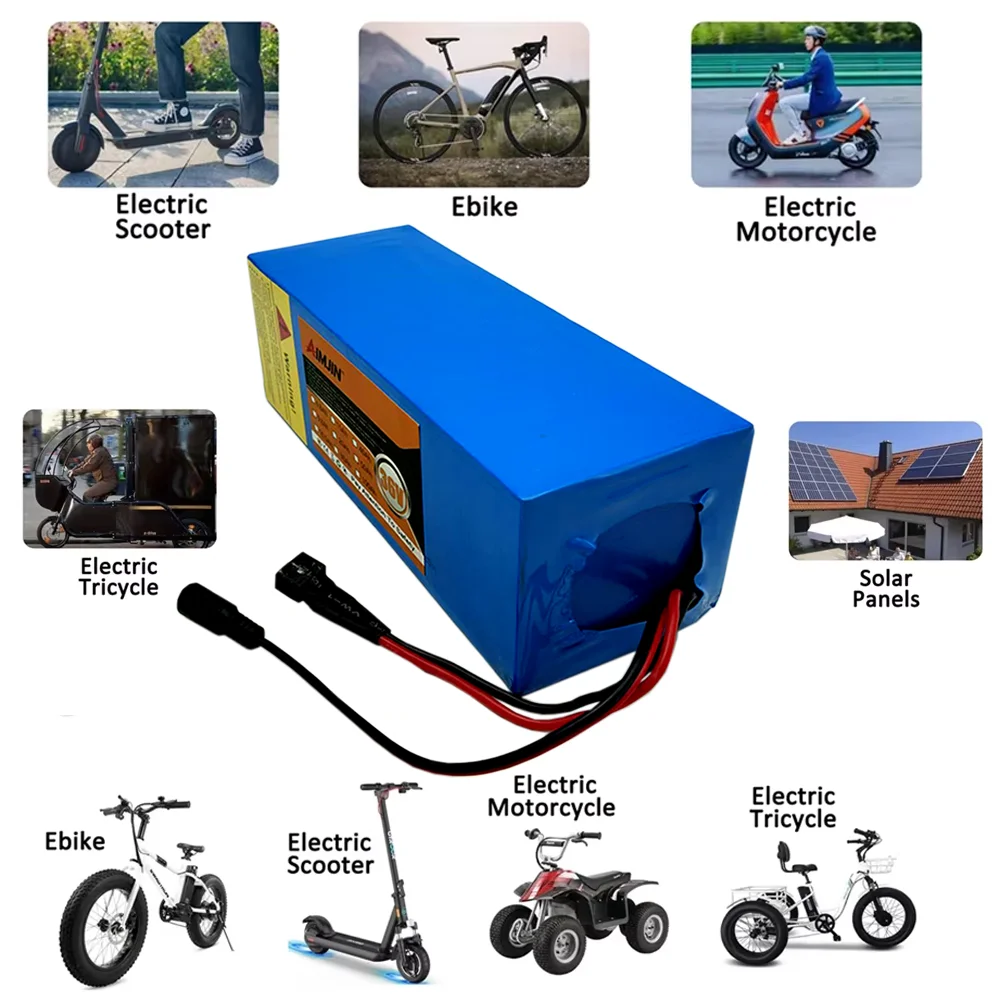 250W-1000W Rechargeable Lithium Battery Pack 21700 cell 36V 15Ah 10S3P, Customizable connectors for Electric Scooter battery
