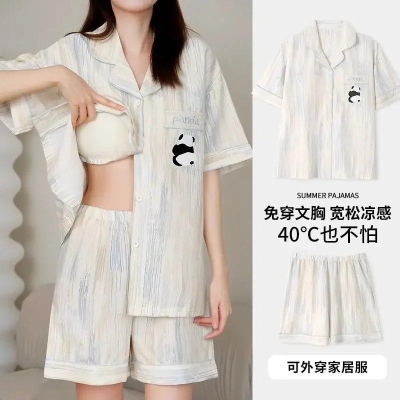 Sleepwear Women's Clothes Spring Fall Bustier Thin Home Loose Comfortable Simple Affordable High Quality Soft Skinny Slim Sweet