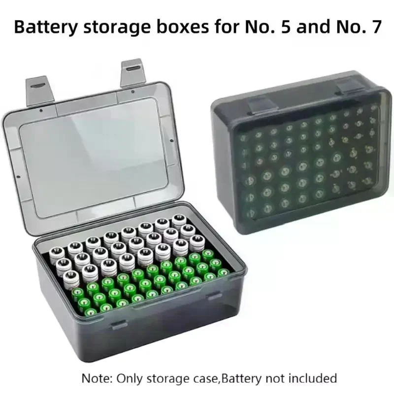 Battery Box Case Garage Container Battery Storage Organizer Holder Holds 54 AA AAA Batteries Home Drawer Organization Dispenser