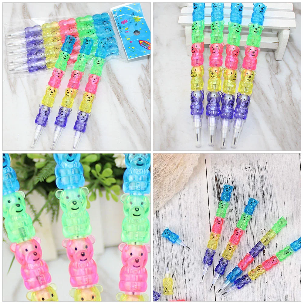 30 Pcs Building Block Pen Non Sharpening Pencil Pencils Cute Lovely Shaped Kids Drawing New Material Child Student