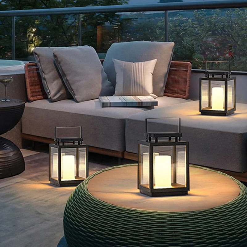 مصباح أرضي مضيء للفناء يعمل بالطاقة الشمسية وإضاءة خارجية غير تعمل بالطاقة الشمسية ومصباح حديقة خارجي لتزيين الحديقة الخارجية