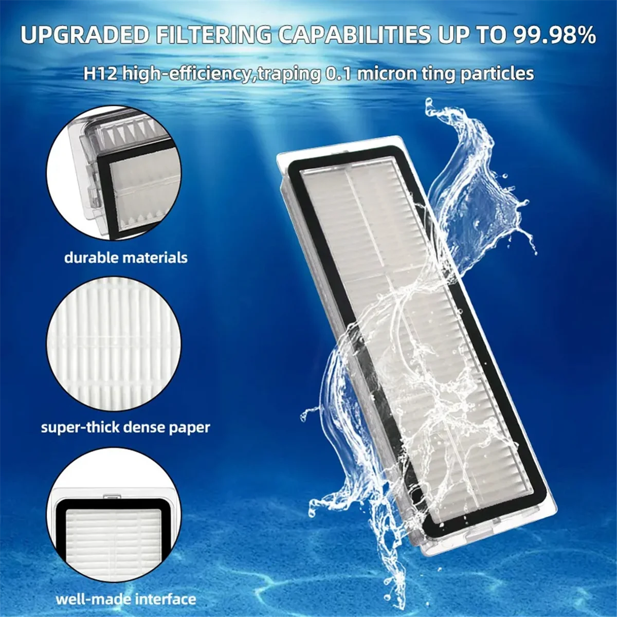 For Xiaomi Robot Vacuum Mop 2C / XMSTJQR2C Robot Vacuums Roller Side Brush Hepa Filter Mop Rag Spare Parts Accessories