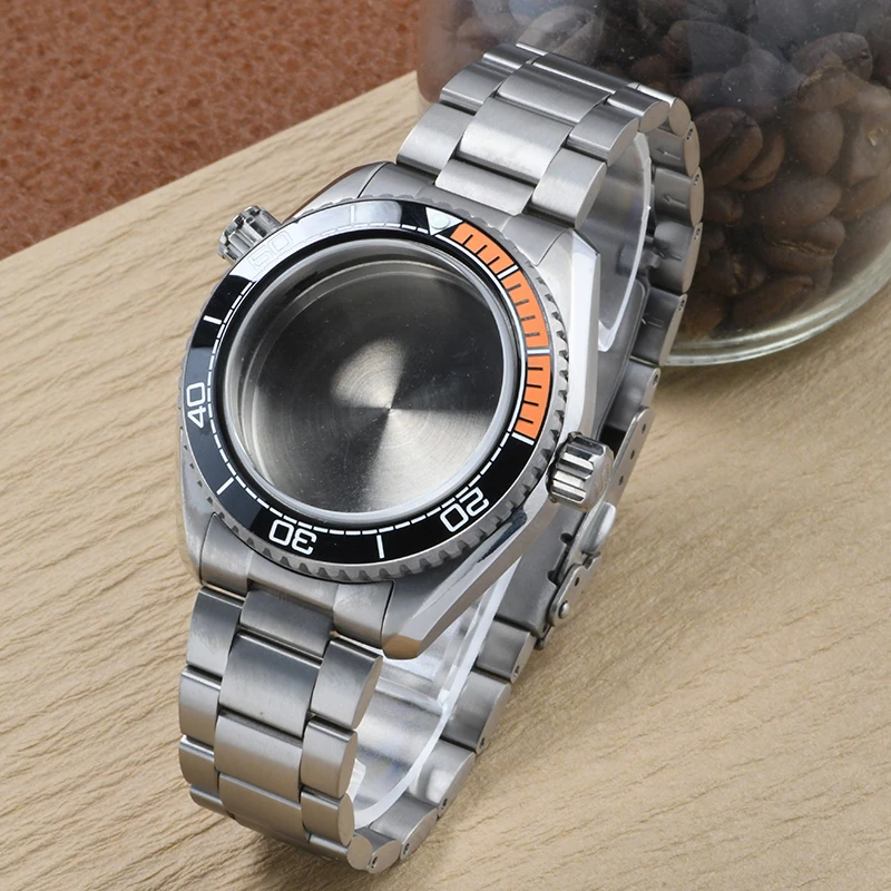 

Titanium Watch Case Dive Watch case Sapphire Glass C3 luminous Suitable for NH35A/NH36A Automatic Movement Fits Seiko watch case