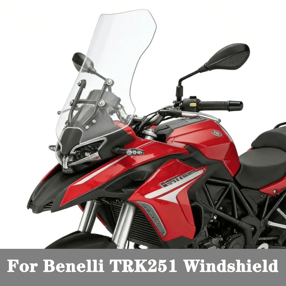 

For Benelli TRK251 Motorcycle Windshield Modified heightened and widened windshield TRK251 air windshield deflector Accessories