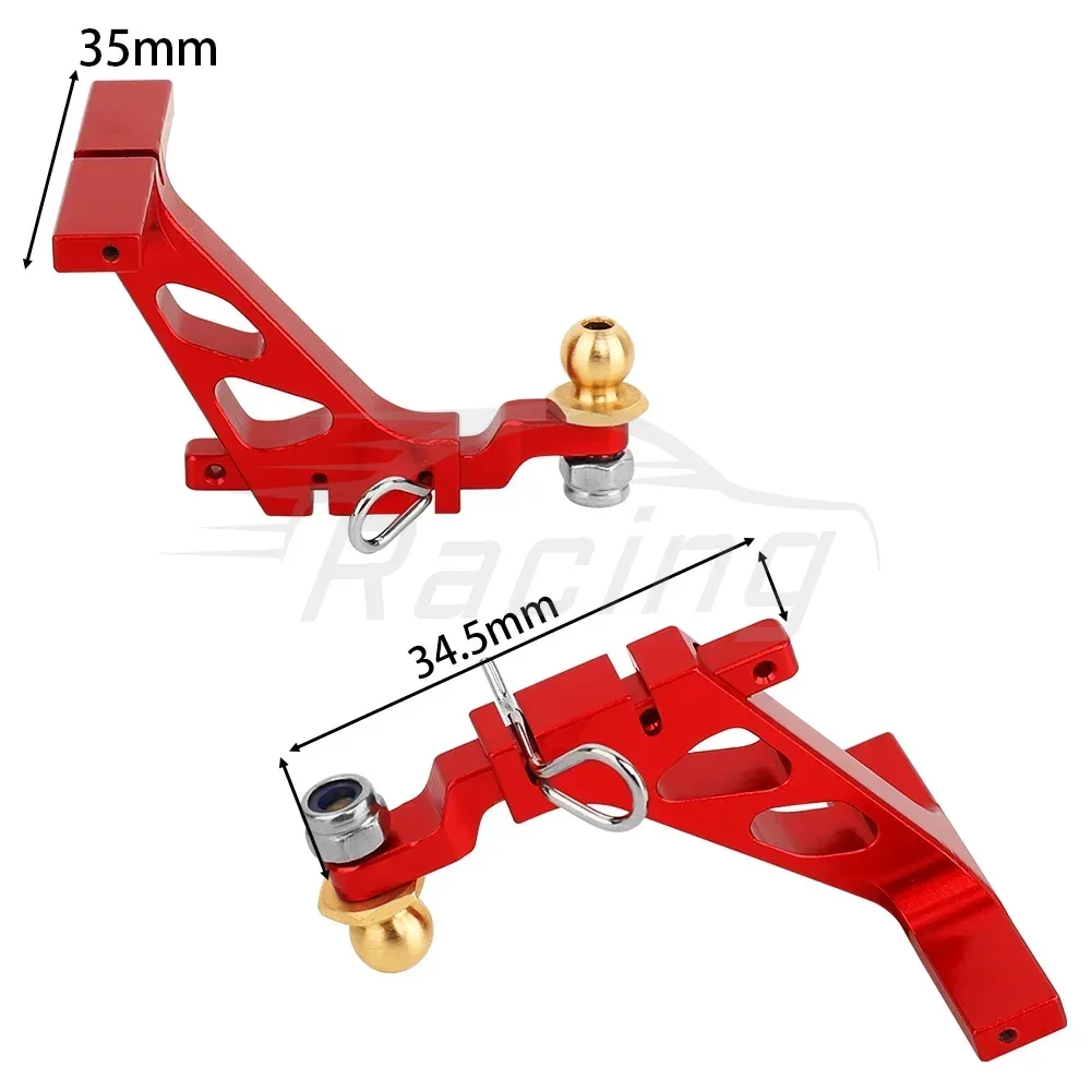 Ricevitore con gancio a caduta in lega di alluminio per 1/24 RC Crawler SCX24 Parte di aggiornamento in metallo 5 opzioni di colori