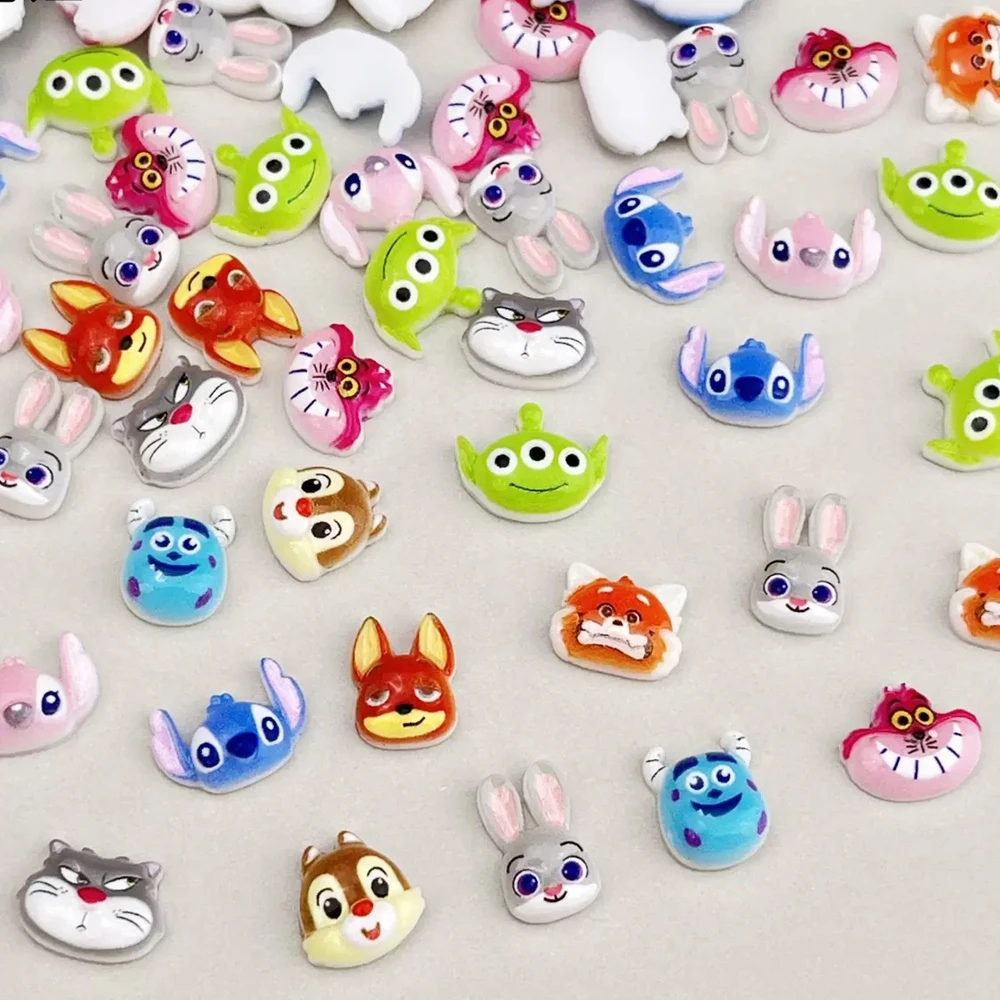 50 قطعة صغيرة Kawaii الكرتون الحيوان كبير الأذن الوحش سلسلة الراتنج سجل القصاصات Diy بها بنفسك القوس ديكور مانيكير اكسسوارات الحرف