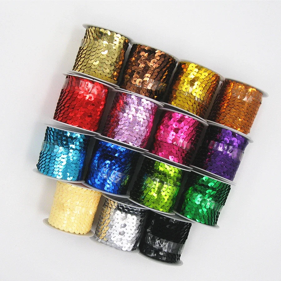 5Meters 17Colors Connecting Strip with DIY Sequins Handicraft Pearl Sequins Garment Connecting Strip with DIY Sequins