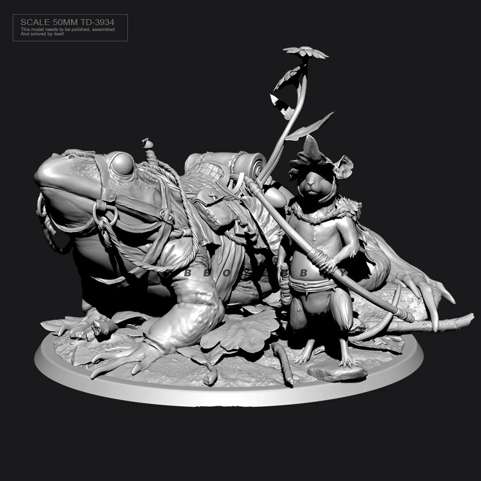 Kits de modèles en résine 50mm, figurine incolore et auto-assemblée TD-3934