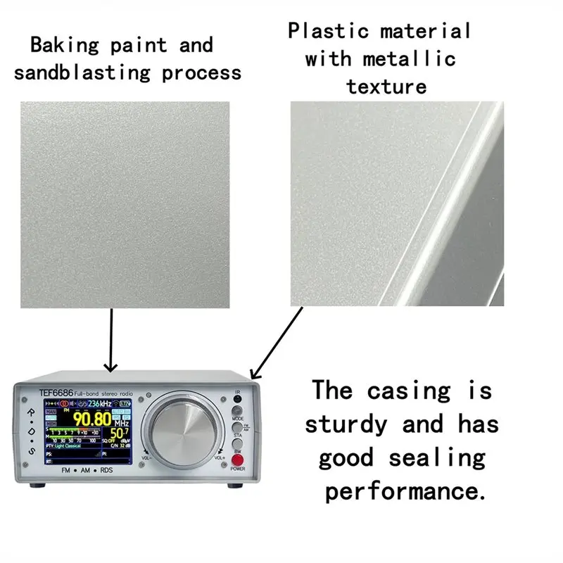 DT23 TEF6686 Full Band Stereo Radio High Sensitivity Desktop Bluetooth Infrared Remote Control